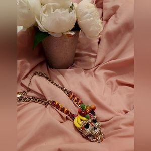 Betsey Johnson skull necklace